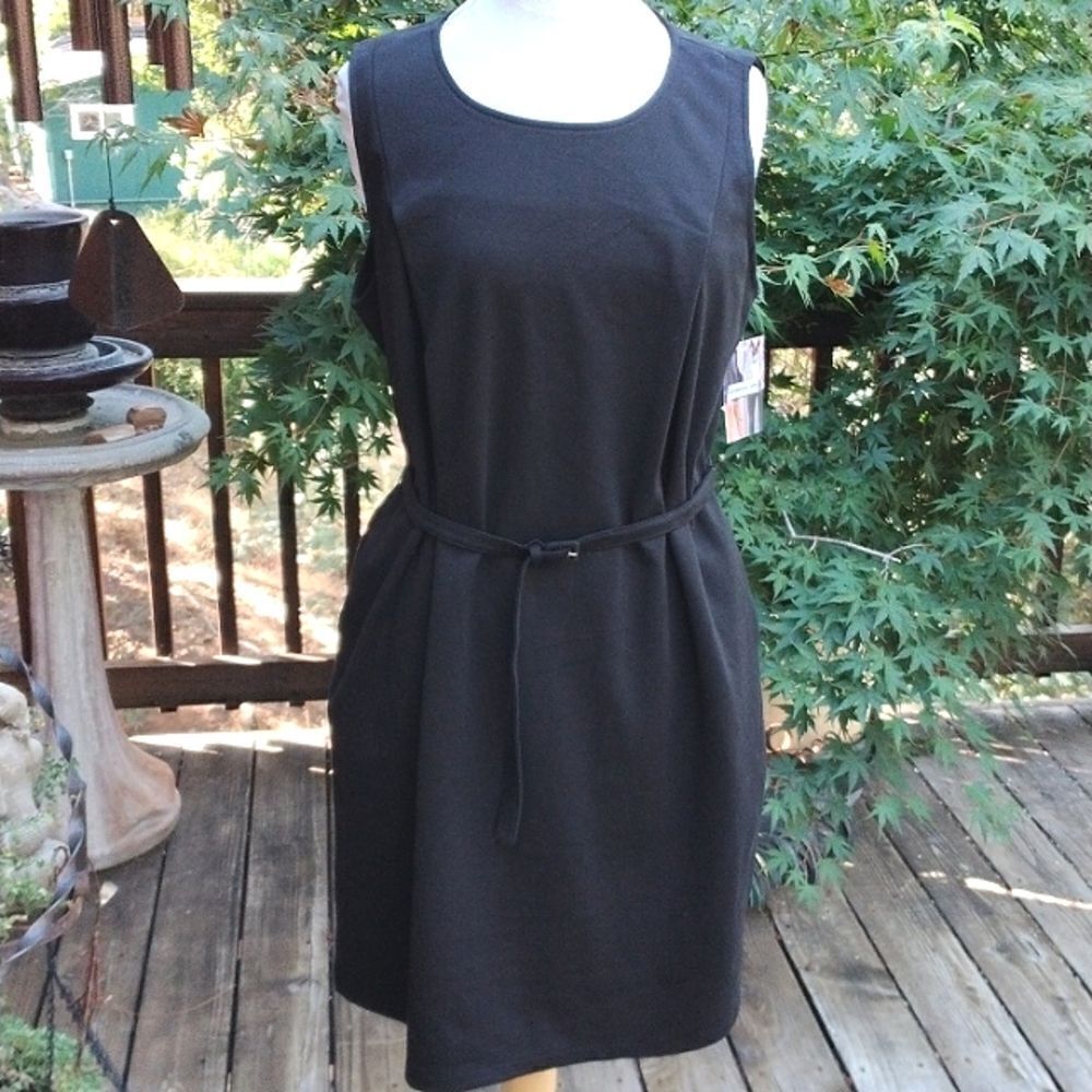 NWT Christin Michaels Black Knit Dress